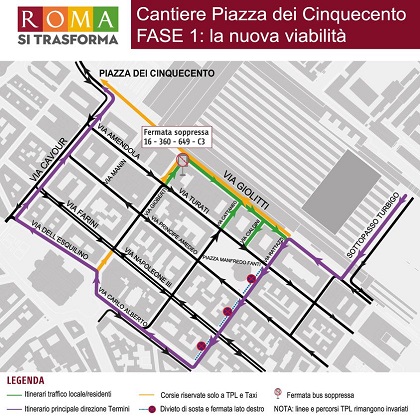 Viabilità Piazza Cinquecento